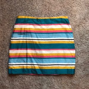 Loft multi-color mini skirt